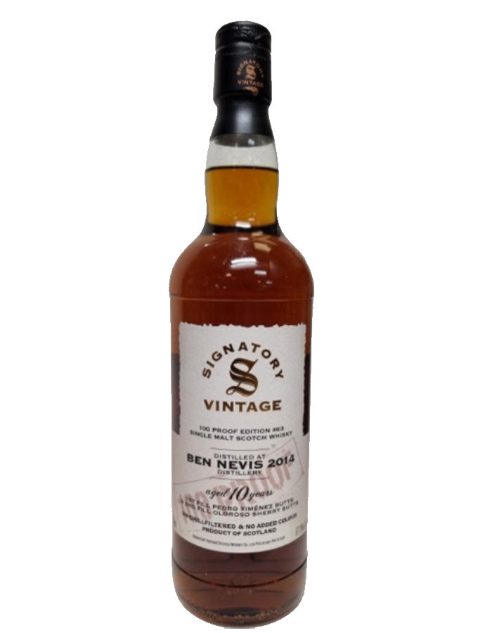 Ben Nevis 10 Year Old 2014 Signatory 100-Proof Edition #63
