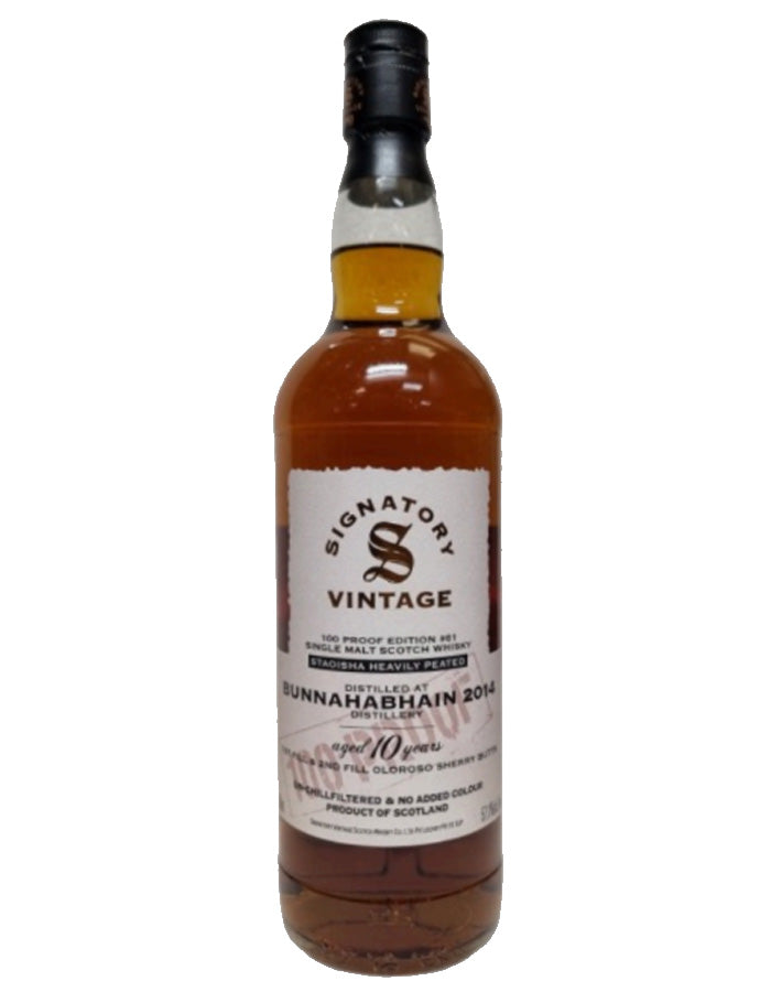 Bunnahabhain (Staoisha) 10 Year Old 2014 Signatory 100-Proof Edition #61