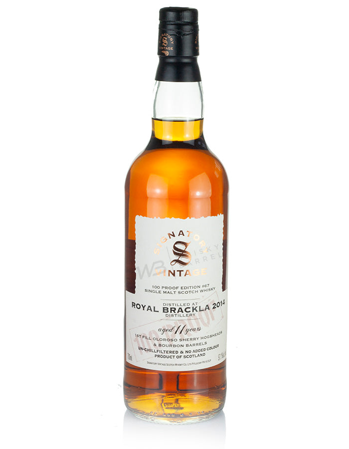 Royal Brackla 11 Year Old 2014 Signatory 100-Proof Edition #67