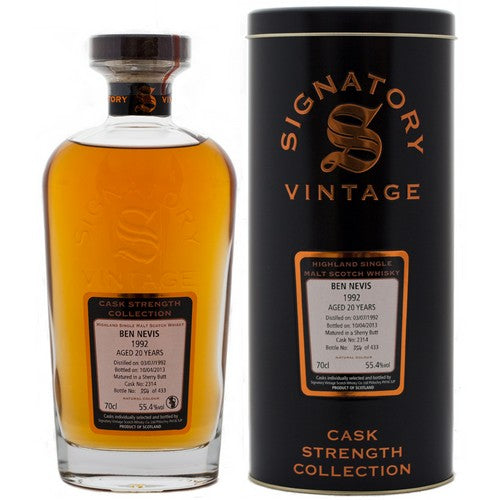 ベン・ネヴィス 20年 1992 シグナトリー