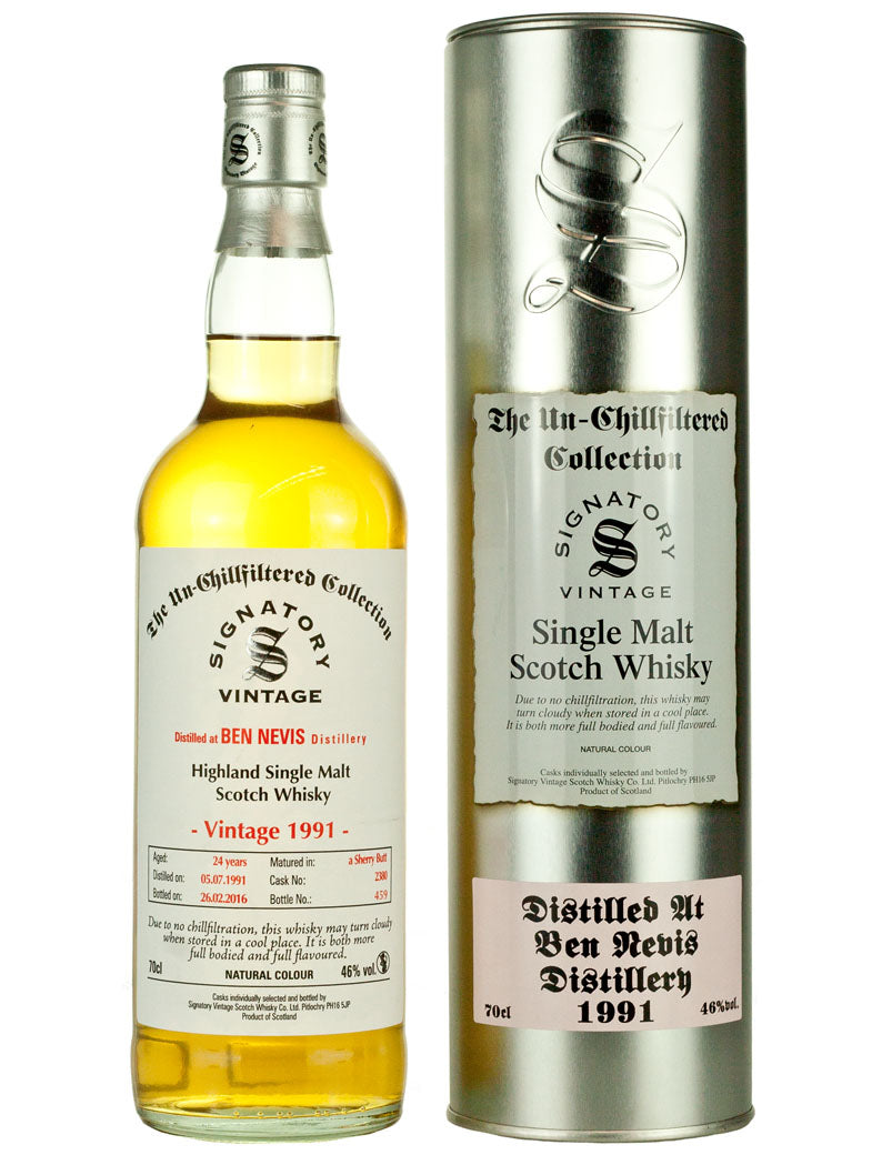 ベン・ネヴィス 24年 1991 非冷却ろ過