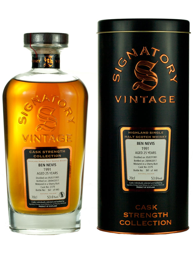 ベン・ネヴィス 25年 1991 シグナトリー カスクストレングス