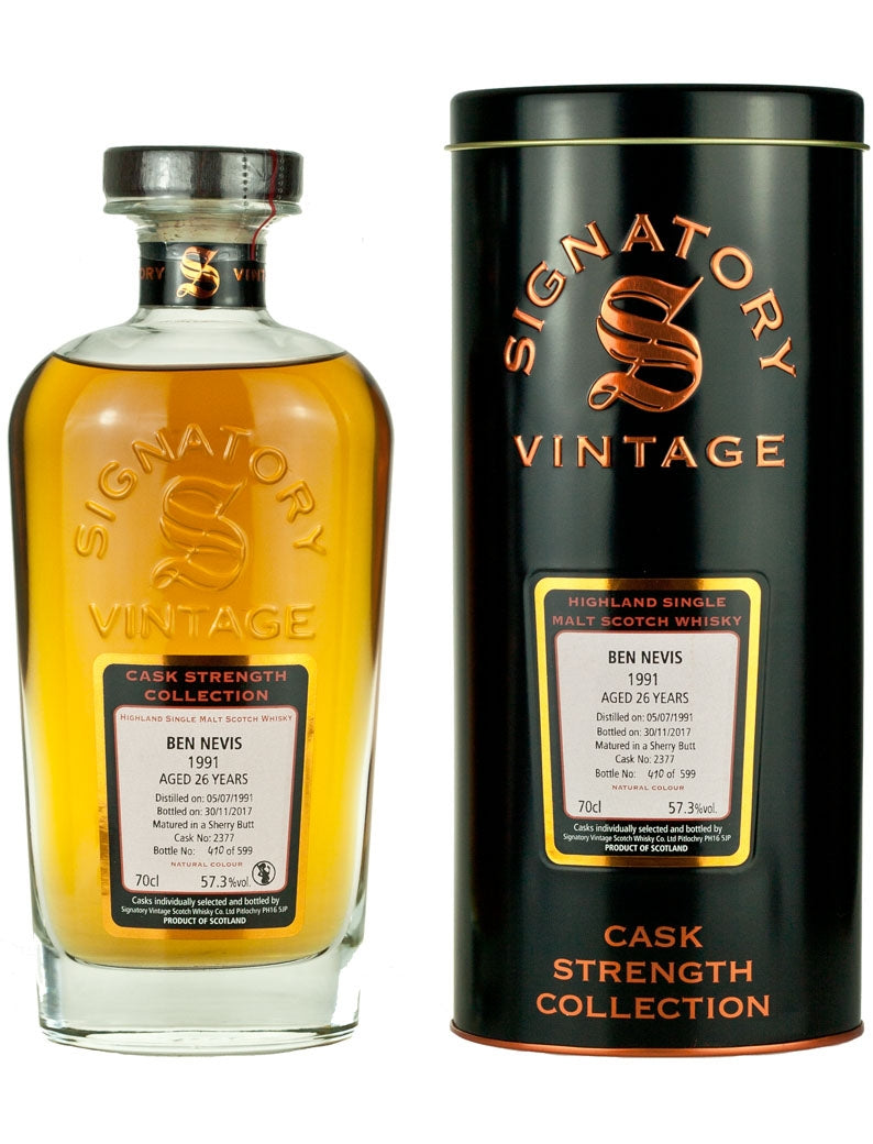 ベン・ネヴィス 26年 1991 シグナトリー カスクストレングス