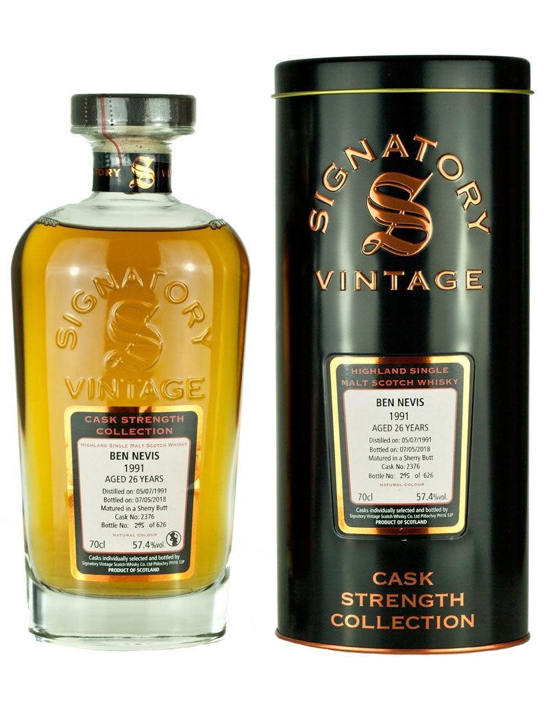 ベン・ネヴィス 26年 1991 シグナトリー カスクストレングス