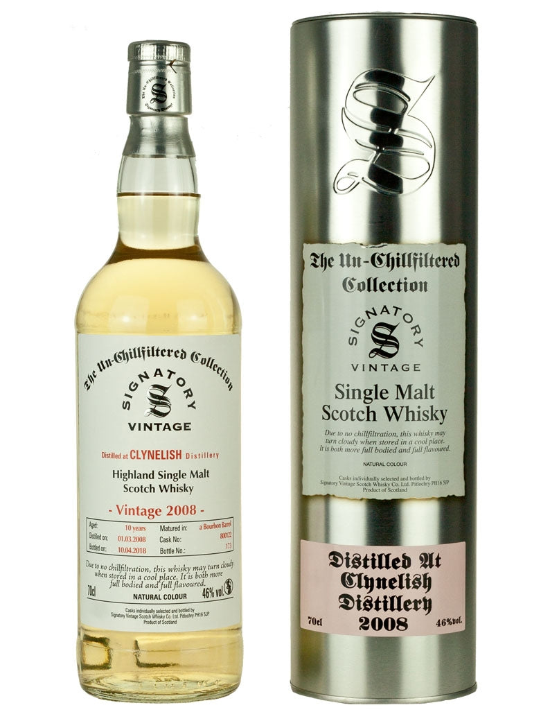 クライヌリッシュ 10年 2008 シグナトリー ノンチルフィルタード
