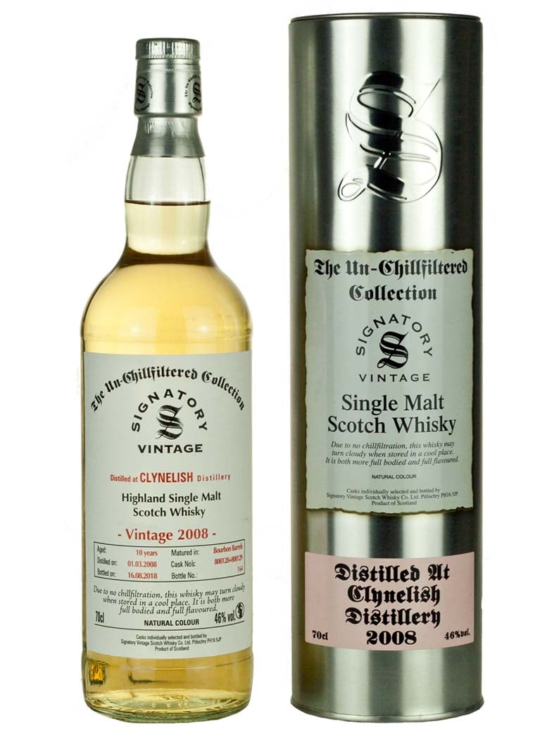 クライヌリッシュ 10年 2008 シグナトリー ノンチルフィルタード
