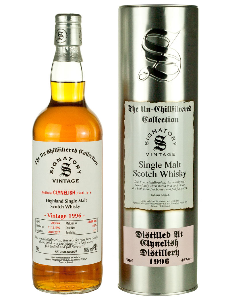 クライヌリッシュ 20年 1996 シグナトリー ノンチルフィルタード