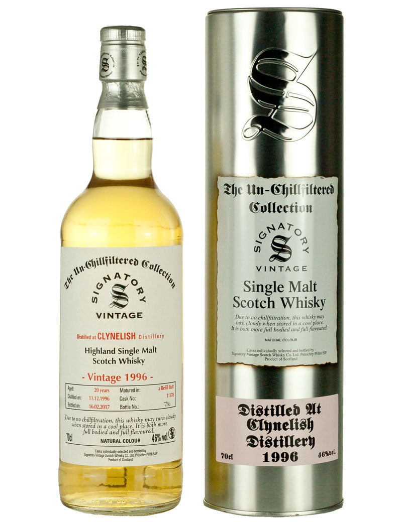 クライヌリッシュ 20年 1996 シグナトリー ノンチルフィルタード