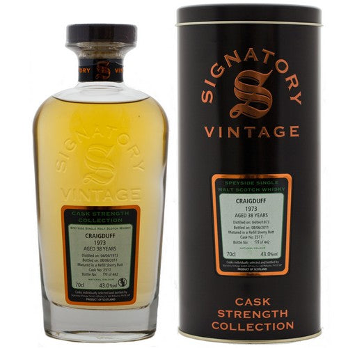 グレンキース クレイグダフ 38年 シグナトリー