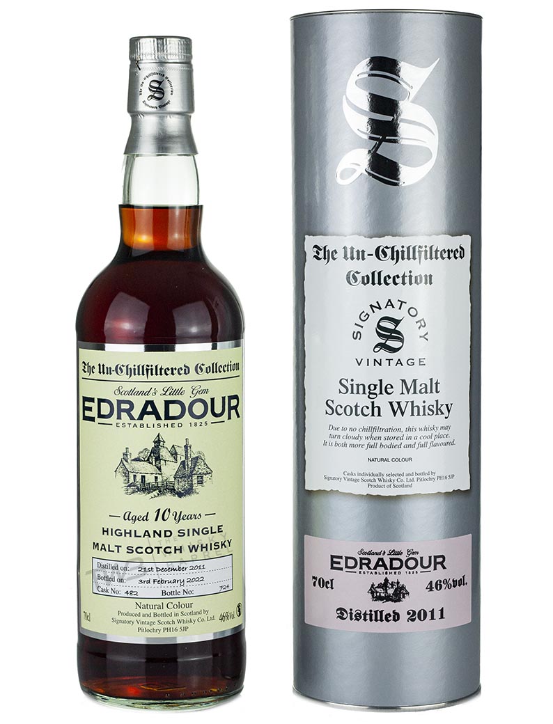 Edradour 10 Year Old 2011 Signatory Un-Chillfiltered
