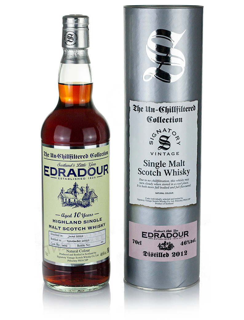 Edradour 10 Year Old 2012 Signatory Un-Chillfiltered