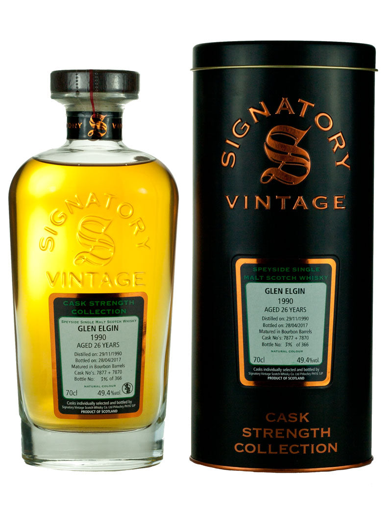 グレンエルギン 26年 1990 シグナトリー カスクストレングス