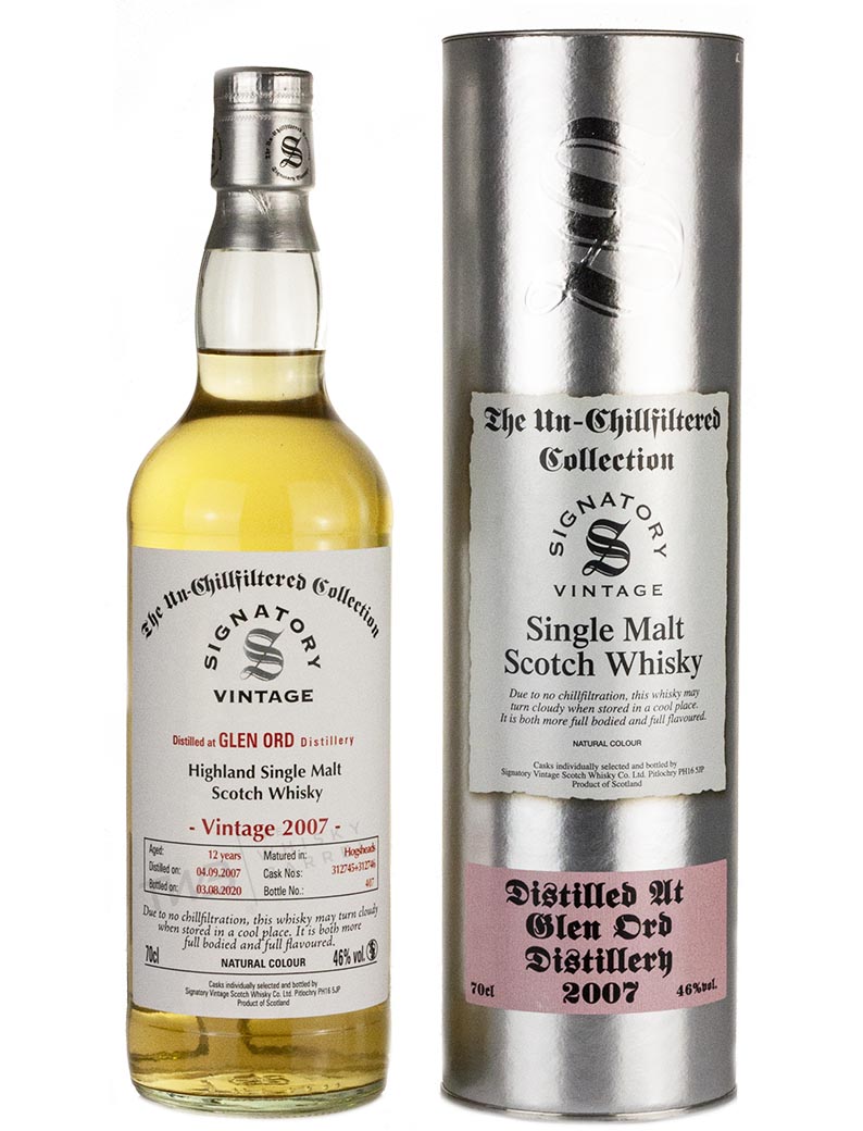 Glen Ord 12 Year Old 2007 Signatory Un-Chillfiltered
