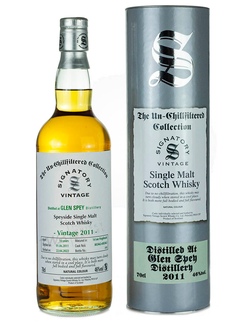 Glen Spey 10 Year Old 2011 Signatory Un-Chillfiltered