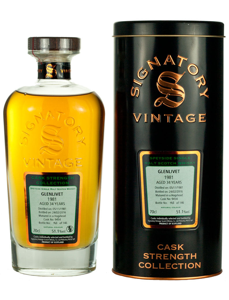 グレンリベット 34年 1981 シグナトリー