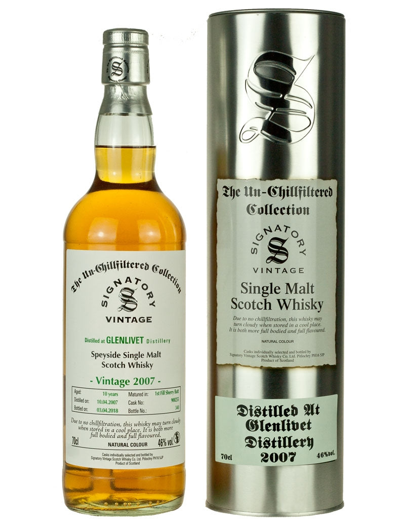 グレンリベット 10年 2007 シグナトリー ノンチルフィルタード