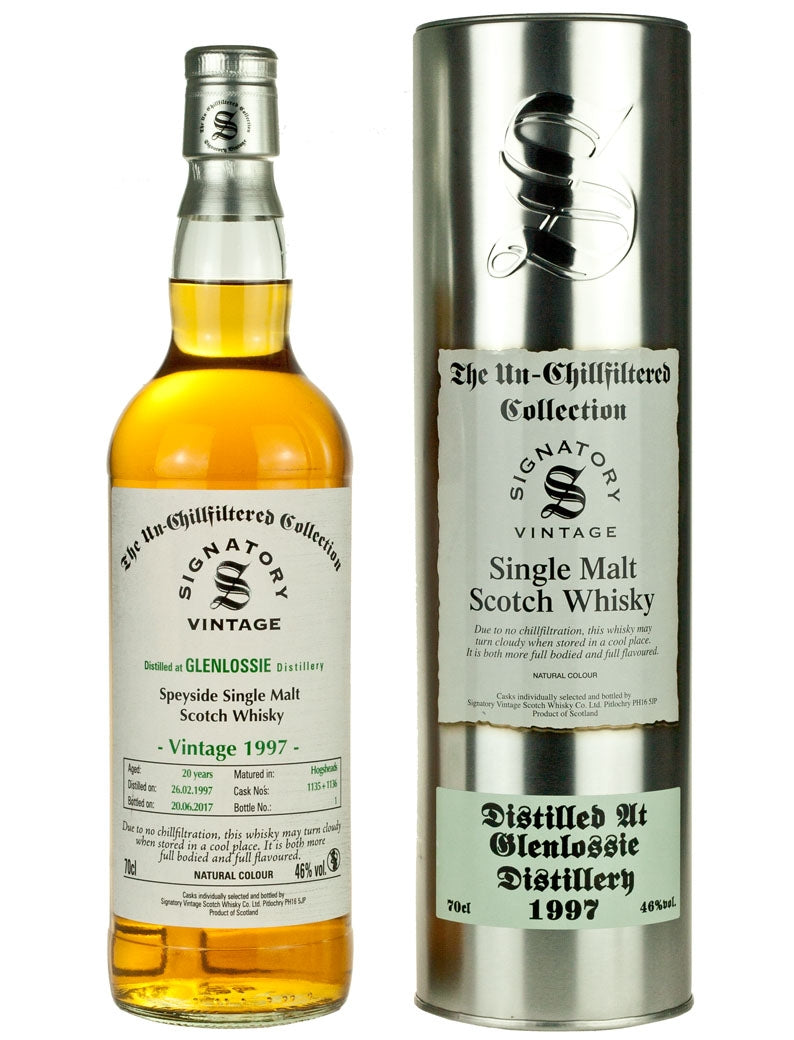 グレンロッシー 20年 1997 シグナトリー ノンチルフィルタード
