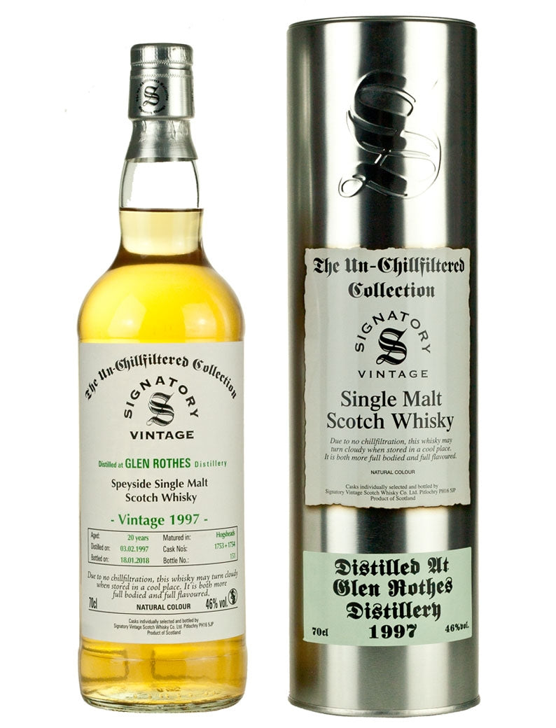 グレンロセス 1997年 シグナトリー 20年 アンチルフィルタード
