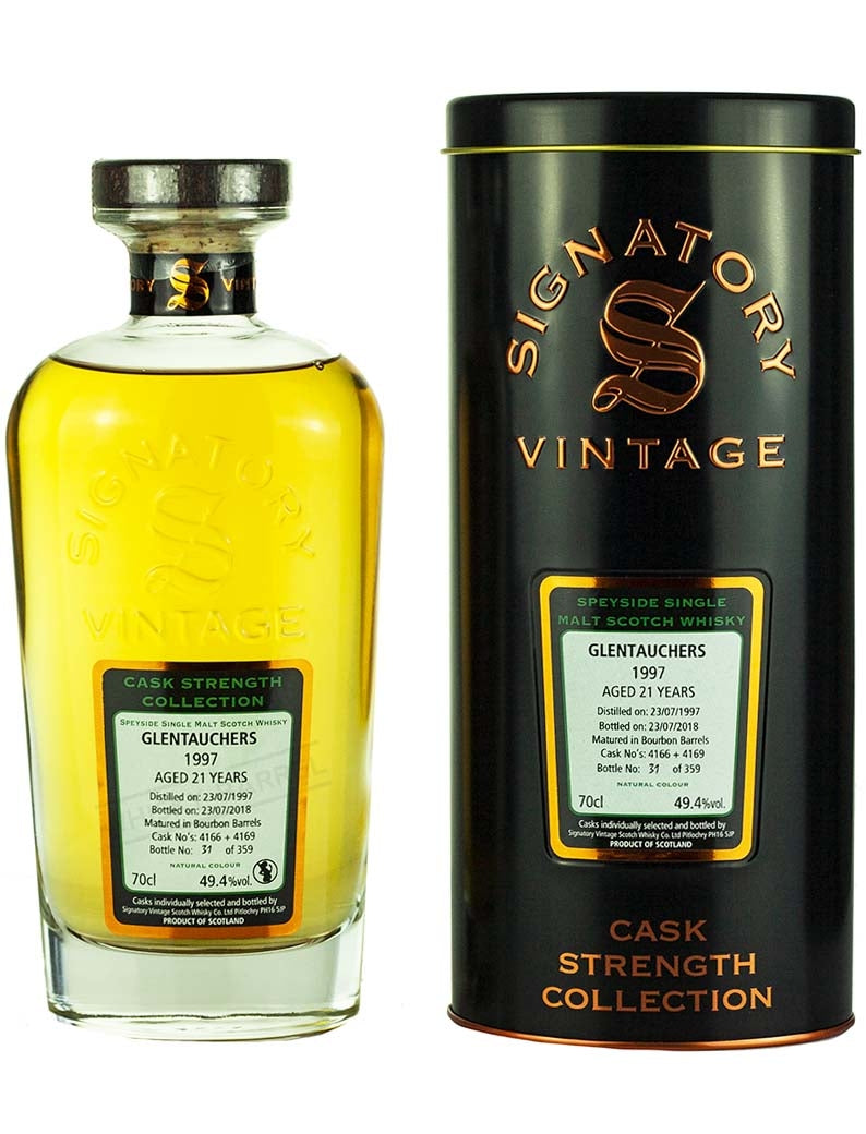 Glentauchers 21 Year Old 1997 Signatory Cask Strength