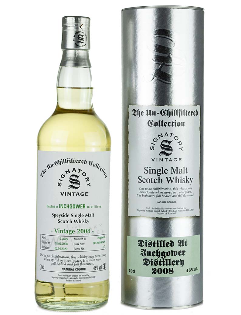Inchgower 12 Year Old 2008 Signatory Un-Chillfiltered