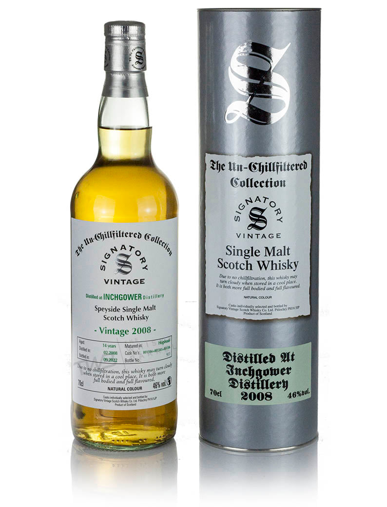 Inchgower 14 Year Old 2008 Signatory Un-Chillfiltered