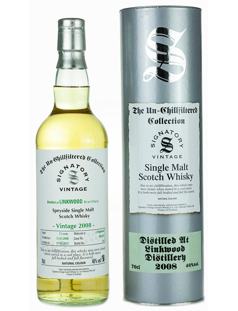Linkwood 13 Year Old 2008 Signatory Un-Chillfiltered
