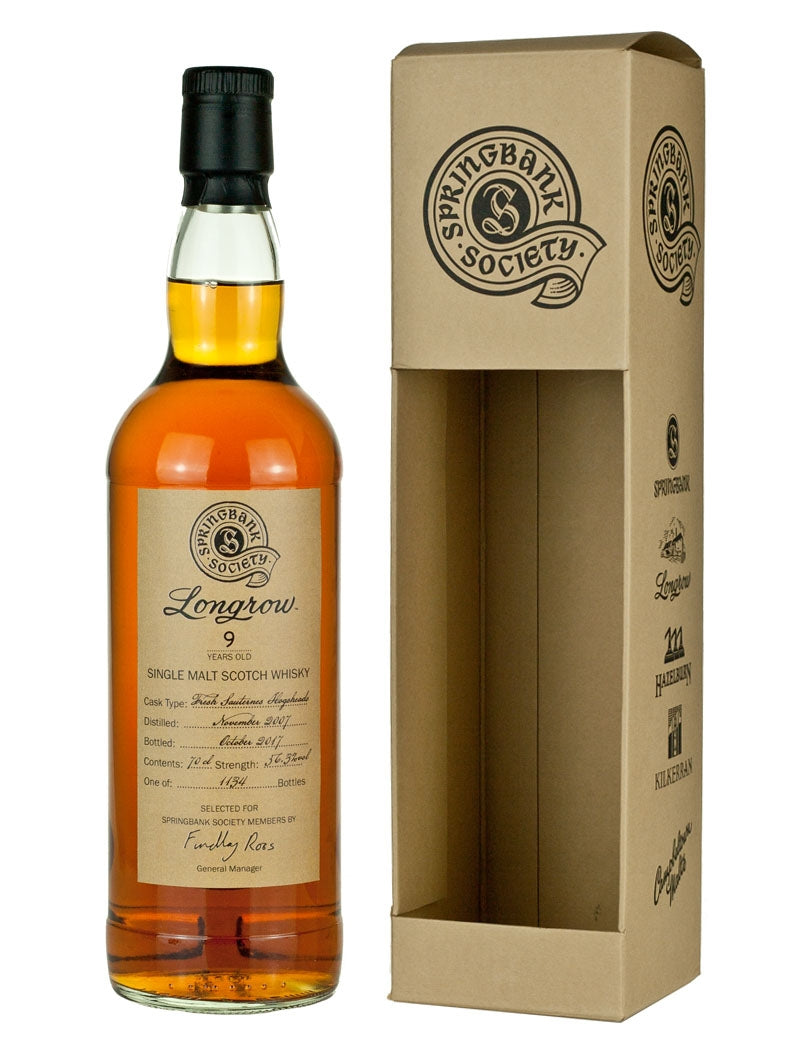 ロングロウ(スプリングバンク)9年 2007 ソサエティ 2017