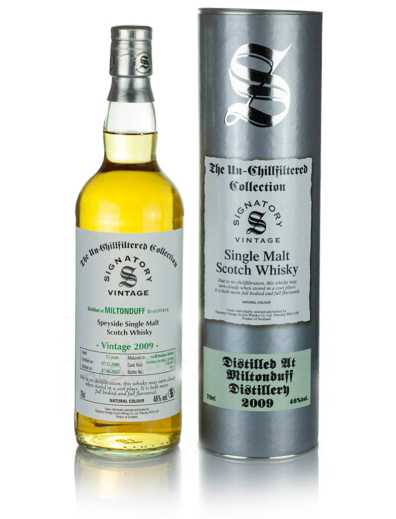 Miltonduff 12 Year Old 2009 Signatory Un-Chillfiltered