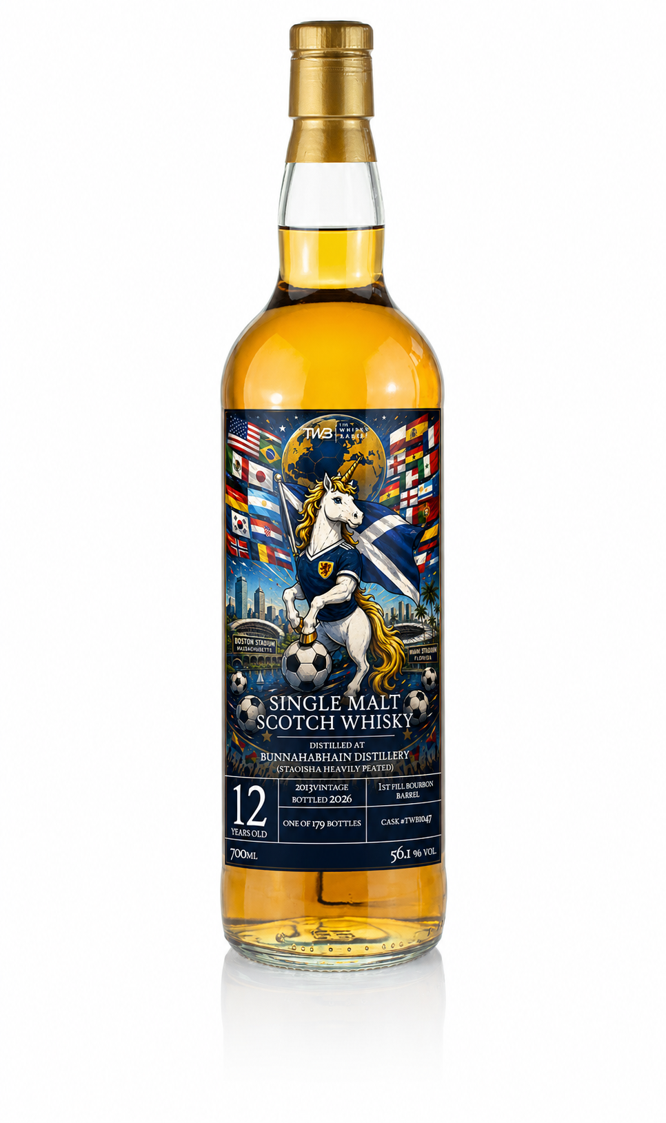 Bunnahabhain (Staoisha) 12 Year Old 2013 Unicorn World Cup 2026 for TWB