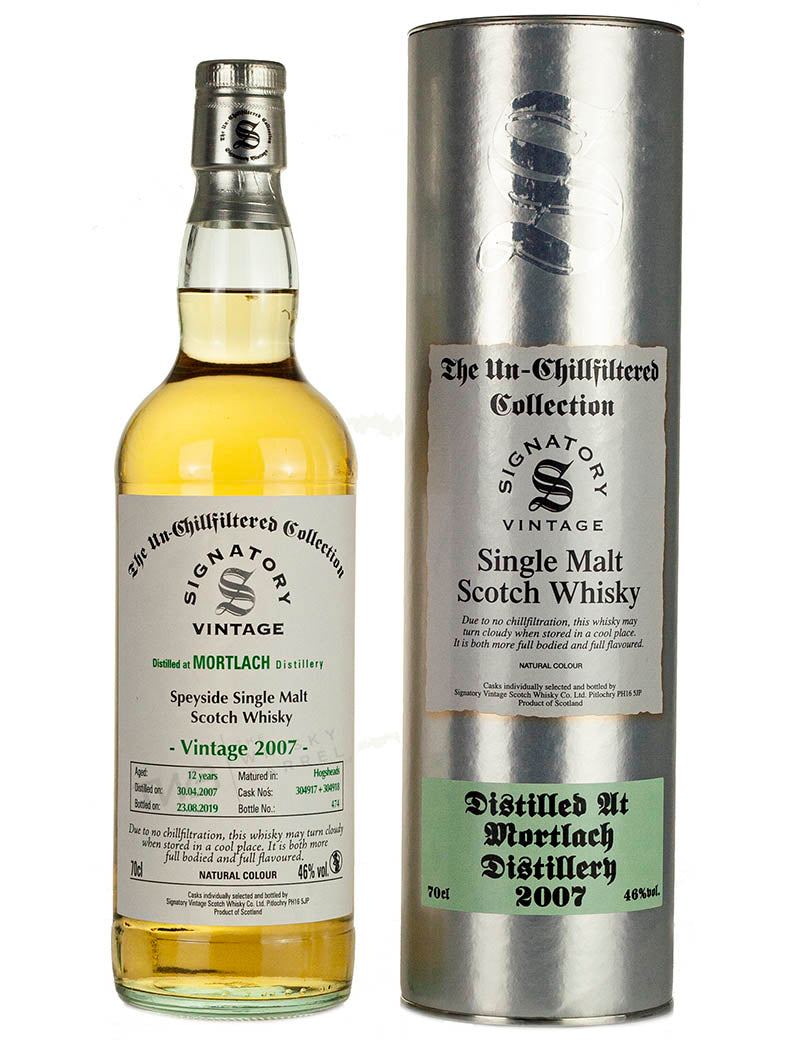 Mortlach 12 Year Old 2007 Signatory Un-Chillfiltered