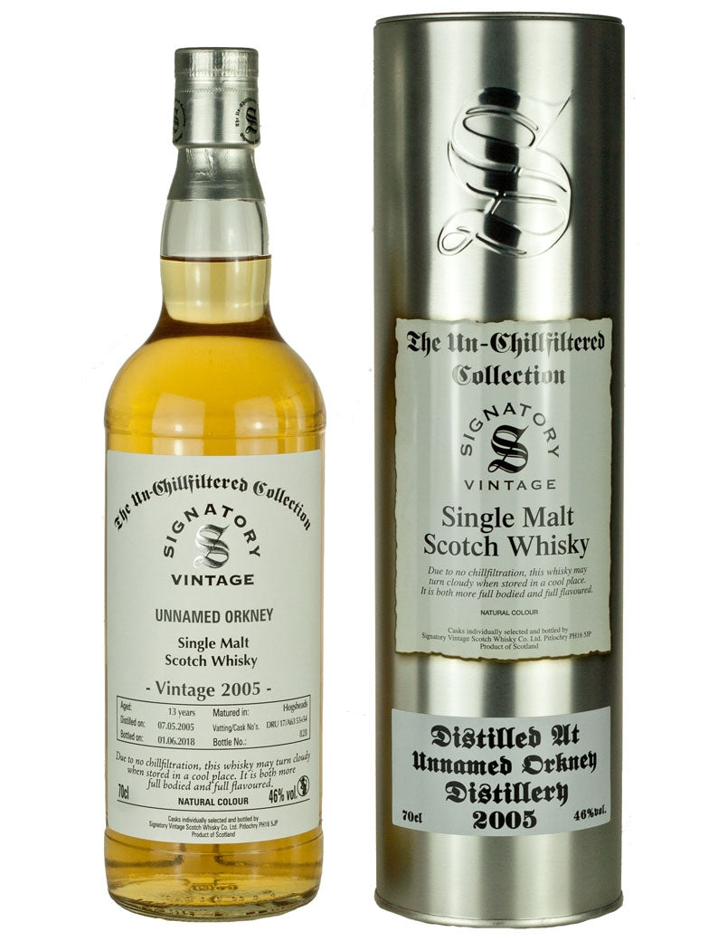 Mystery Malt Unnamed Orkney 13 Year Old 2005 Signatory Un-Chillfiltered