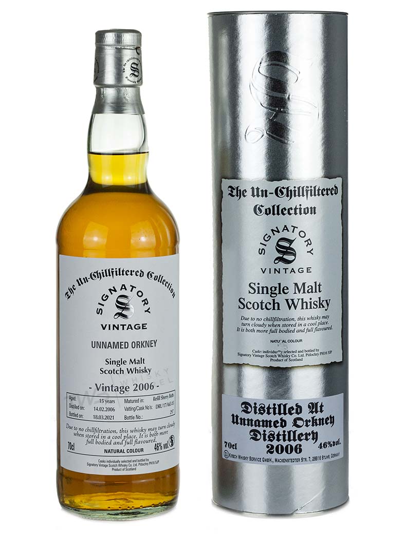 Mystery Malt Unnamed Orkney 15 Year Old 2006 Signatory Un-Chillfiltered