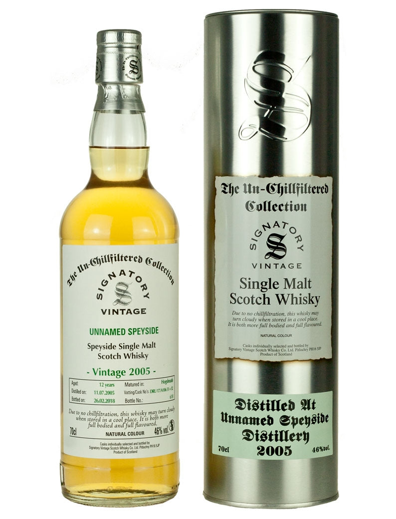 ミステリーモルト アンネームド スペイサイド 12年 2005 シグナトリー ノンチルフィルタード