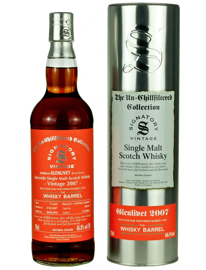 Glenlivet 11 Year Old 2007 Signatory Exclusive