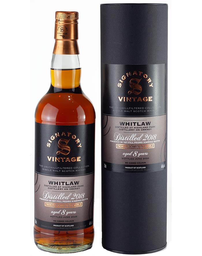 Mystery Malt Whitlaw (Highland Park) 8 Year Old 2018 Signatory Un-Chillfiltered