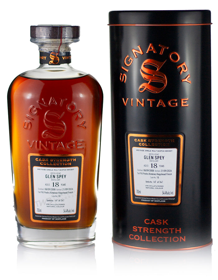 Glen Spey 18 Year Old 2008 Signatory Cask Strength
