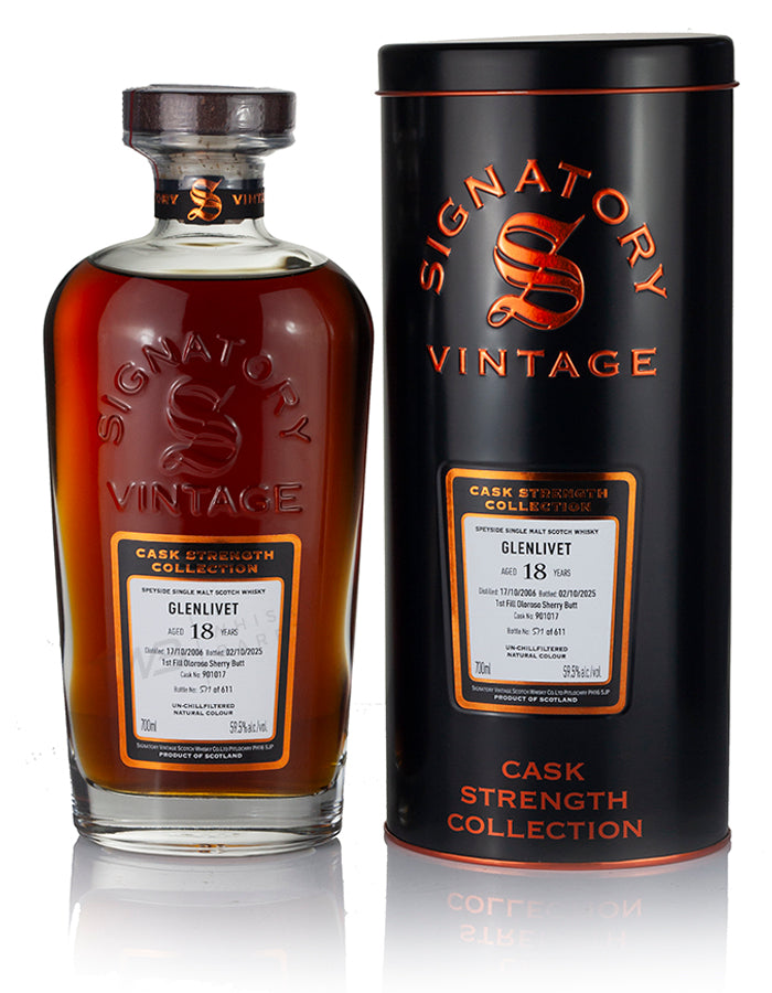 Glenlivet 18 Year Old 2006 Signatory Cask Strength