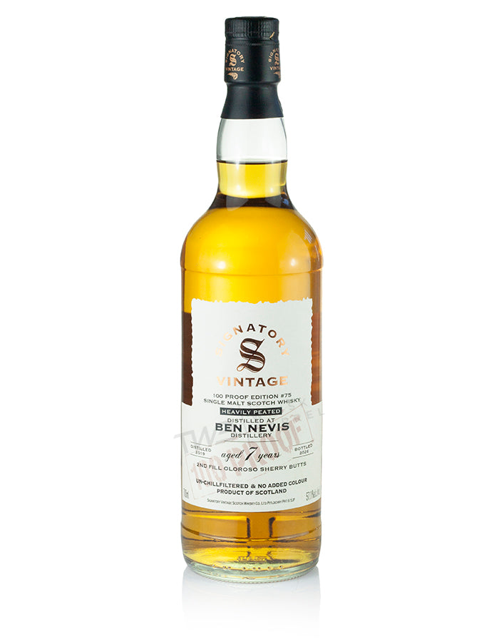 Ben Nevis (Heavily Peated) 7 Year Old 2019 Signatory 100-Proof Edition #75