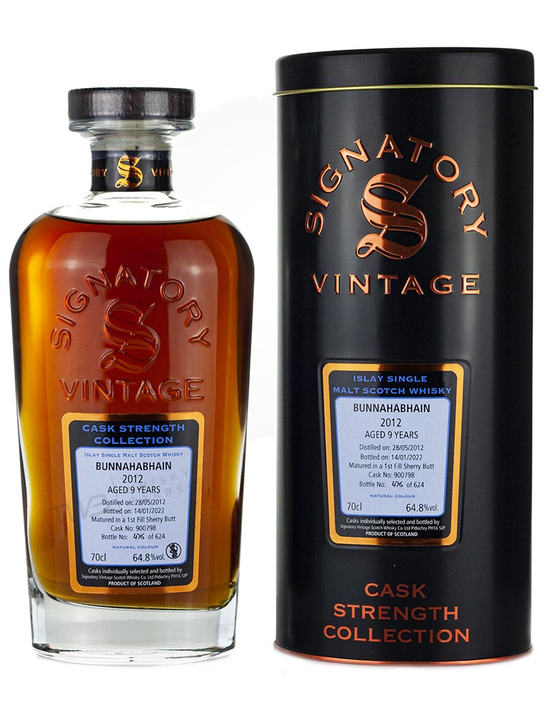 Bunnahabhain 9 Year Old 2012 Signatory Cask Strength