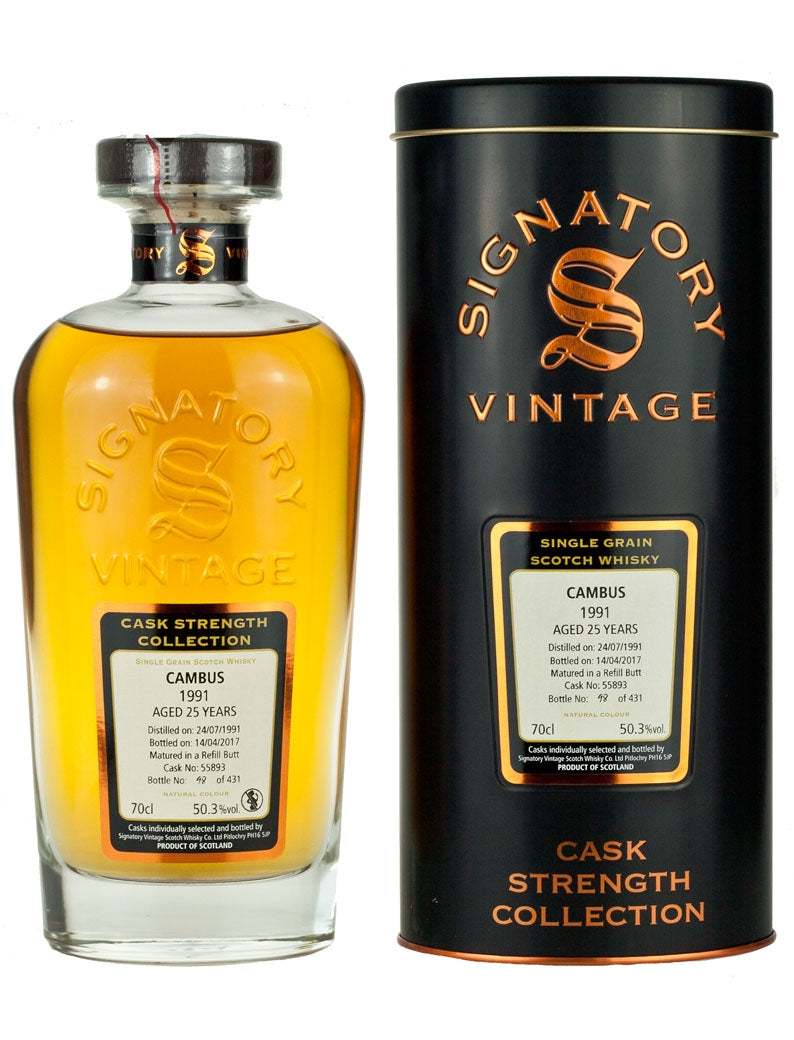 Cambus 25 Year Old 1991 Signatory Cask Strength