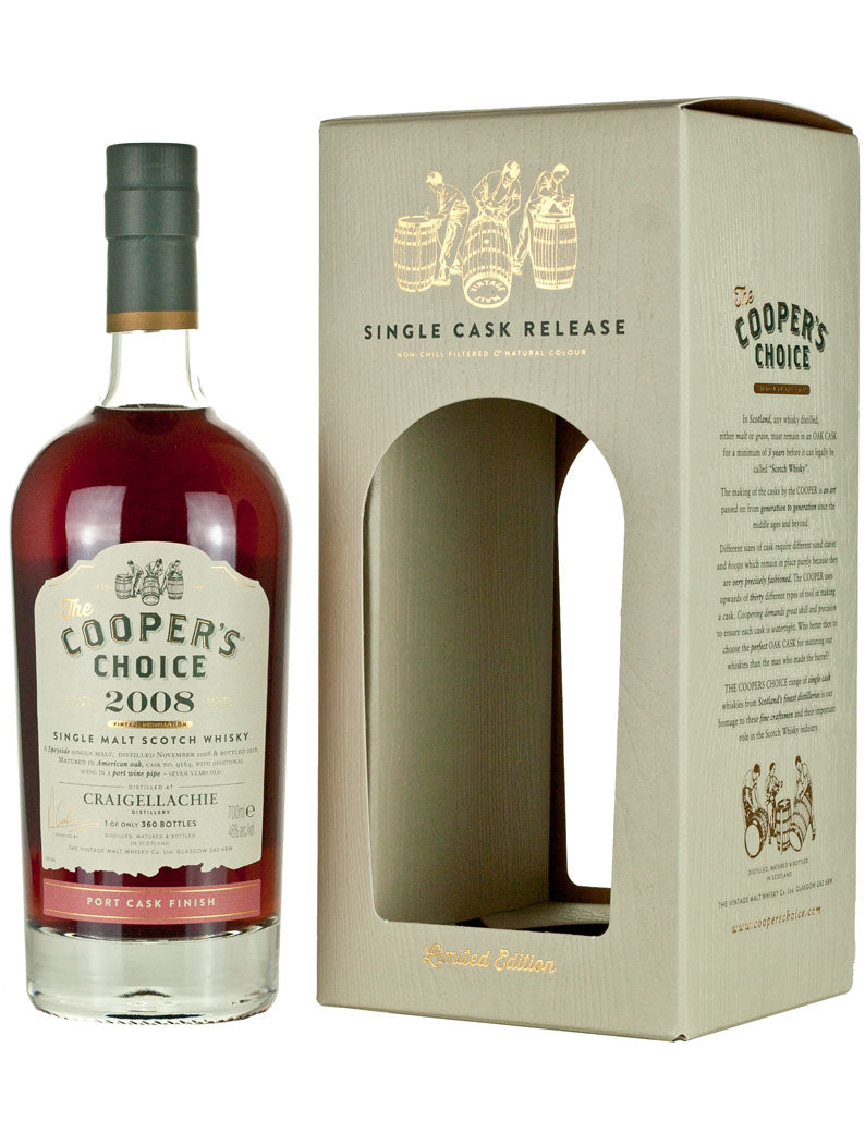 Craigellachie 7 Year Old 2008 Cooper's Choice