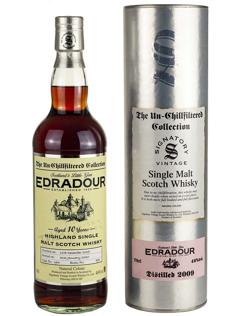 Edradour 10 Year Old 2009 Signatory Un-Chillfiltered