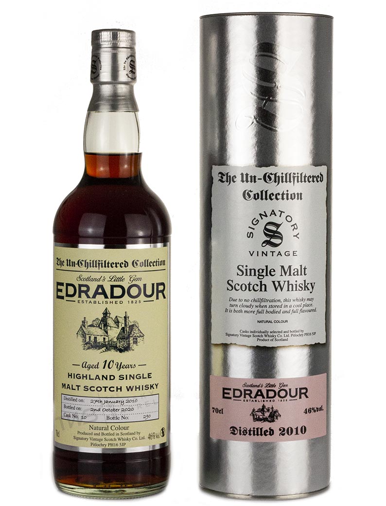 Edradour 10 Year Old 2010 Signatory Un-Chillfiltered