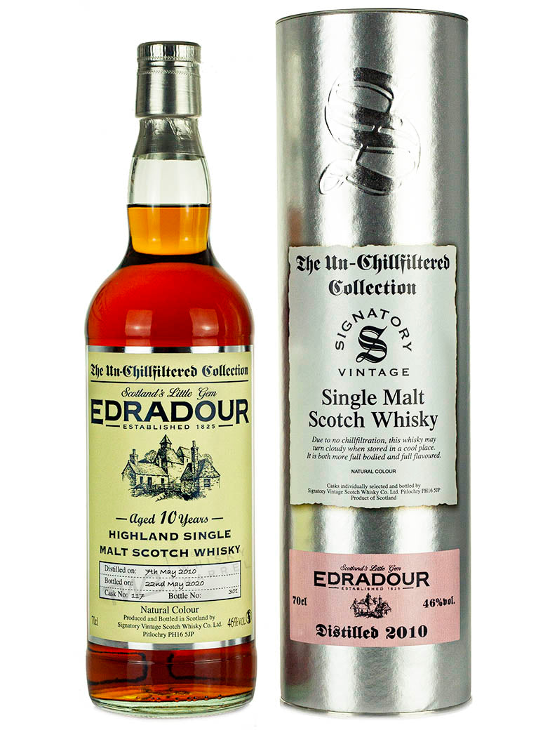 Edradour 10 Year Old 2010 Signatory Un-Chillfiltered