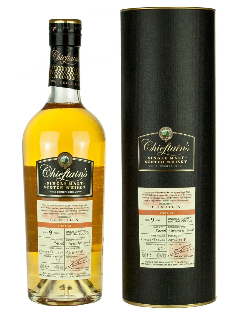 Glen Elgin 9 Year Old 2008 Chieftan's