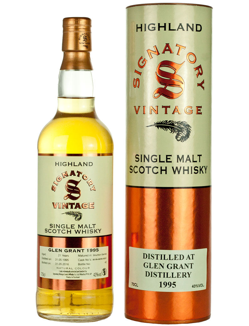 Glen Grant 21 Year Old 1995 Signatory