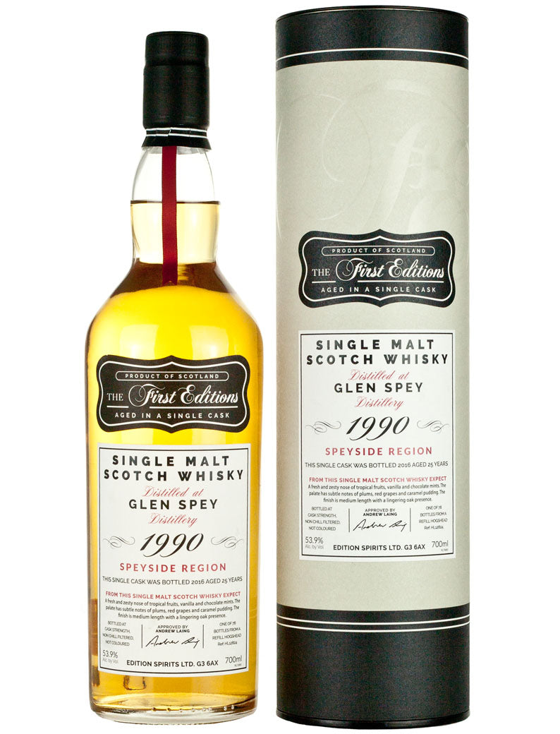 Glen Spey 25 Year Old 1990 First Editions