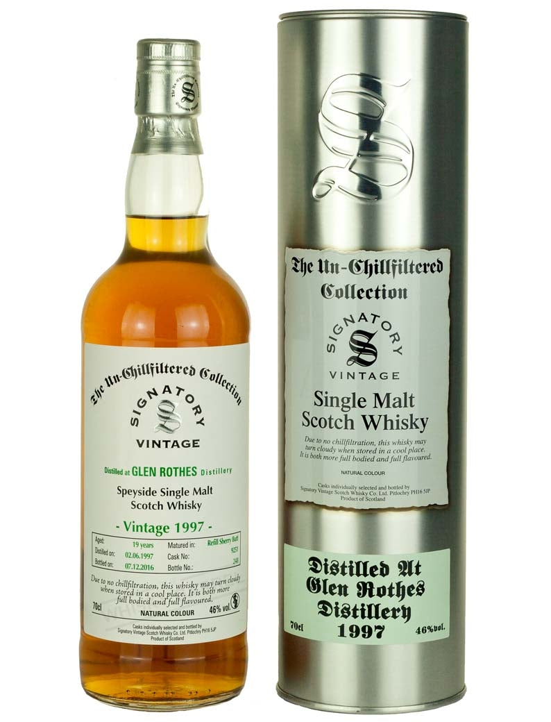 Glenrothes 19 Year Old 1997 Signatory Un-Chillfiltered