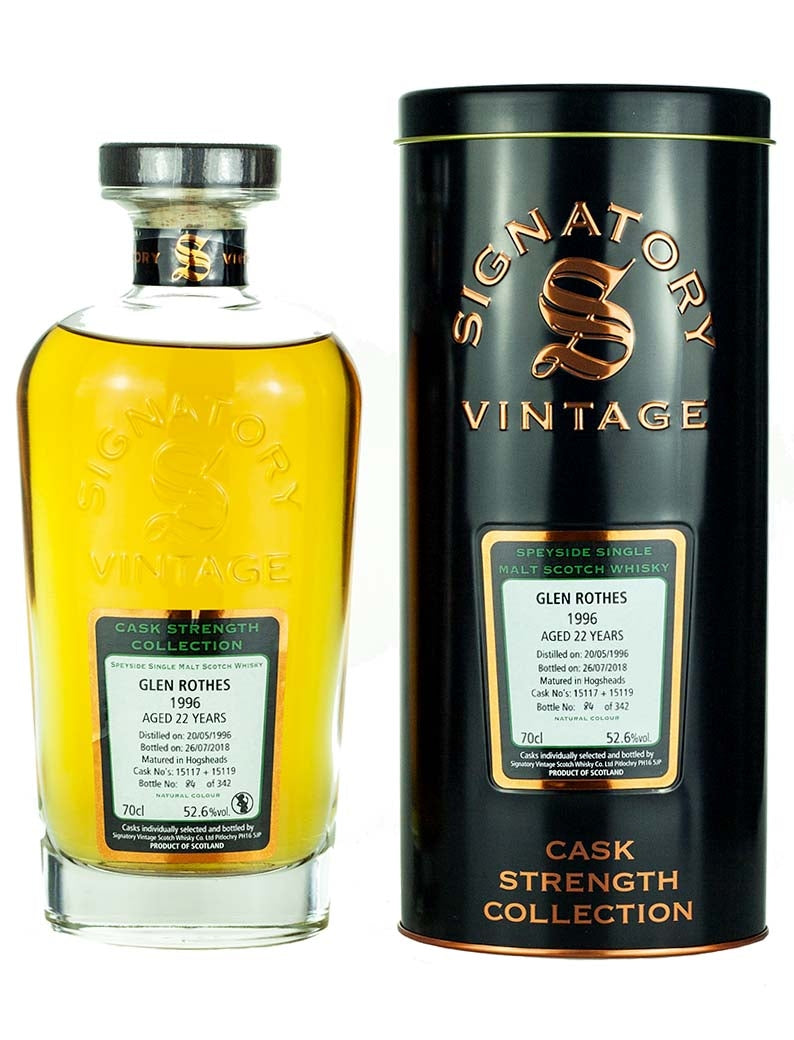 Glenrothes 22 Year Old 1996 Signatory Cask Strength