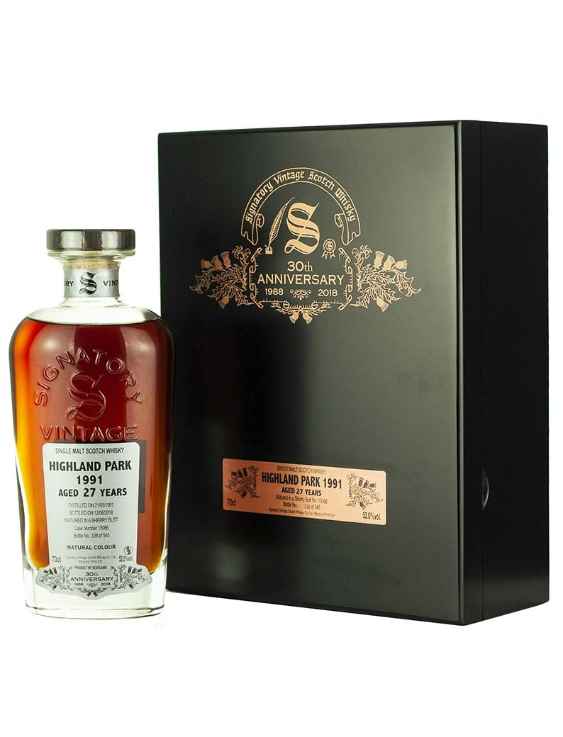 Highland Park 27 Year Old 1991 Signatory 30th Anniversary